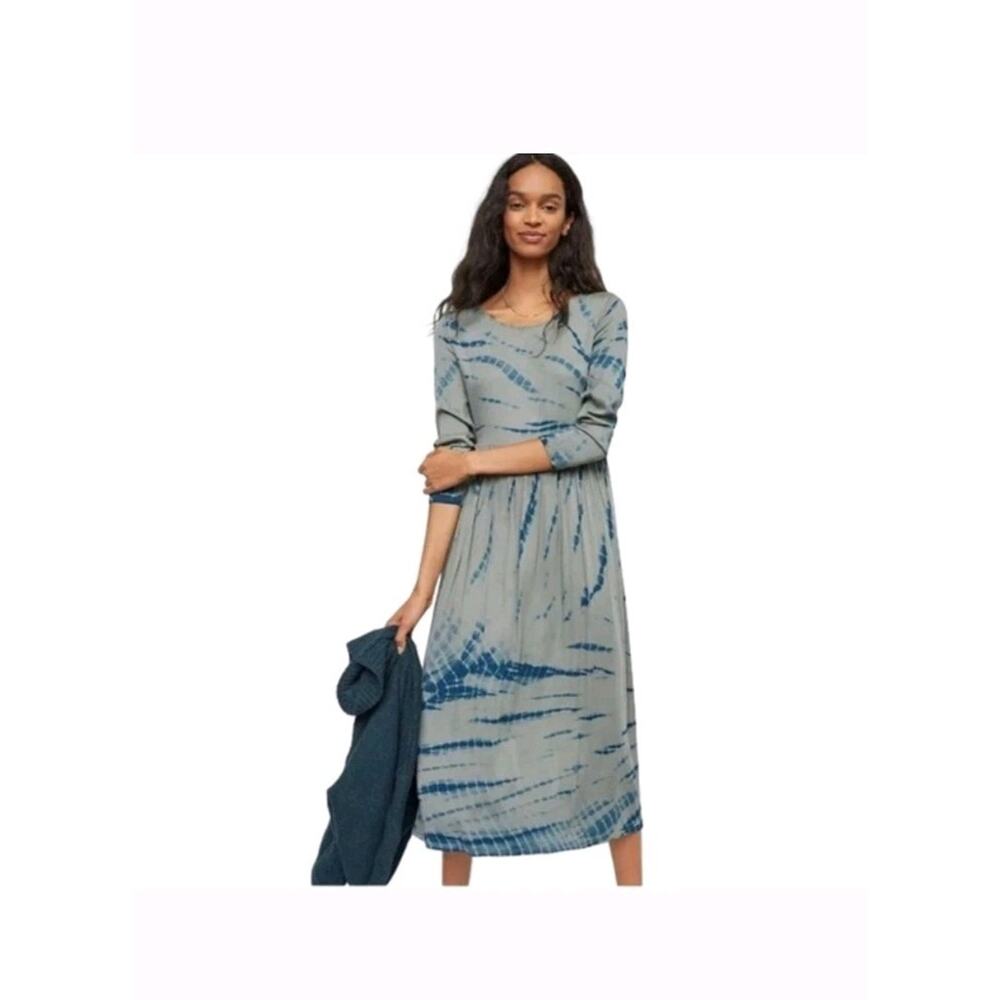 Dolan Left Coast Eliska Olive-Green Tie-Dye Maxi Shift Dress, Women's Medium